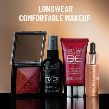 Swiss Beauty Drop & Glow Liquid Highlighter For Face Makeup | Illuminating Liquid Highlighter With Dewy Finish | Shade -Gold, 18ml